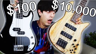 100 Bass Guitar Vs 10000 Bass Guitar [upl. by Uy]