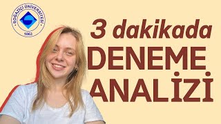 3 DAKİKADA DENEME ANALİZİ NASIL YAPILIR  TYT  AYT deneme analizi [upl. by Eph525]