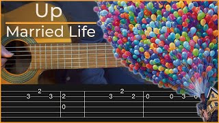 Up  Married Life Simple Guitar Tab [upl. by Yelnats]