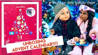 Unboxing Opening Review AG American Girl Advent Calendar [upl. by Ornie]