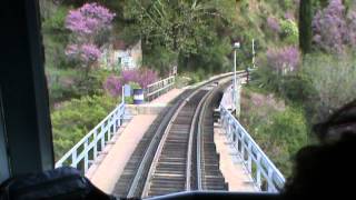 Greek railways cab ride on an ADtranz diesel locomotive sights and sounds [upl. by Bobina]