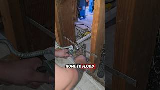 Replacing a Leaky Angle Stop Valve That Flooded the House 🚨💧plumbing plumber fail diy fyp [upl. by Austine]