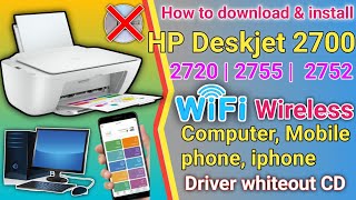 Hp Deskjet 2720 printer WiFi network driver setup on computermobile phoneiphoneHp Deskjet 2700e [upl. by Stella573]