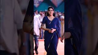 Anaswara Rajan  Blue saree in event reels anaswararajan actress sareefashion [upl. by Yrem]