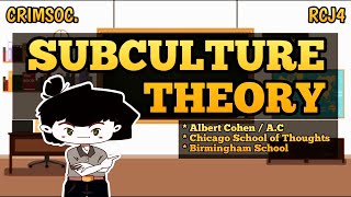 SUBCULTURE THEORY Albert Cohen  TAGALOG  Criminology  Pinoy Animation [upl. by Ingraham170]