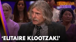 Johan haalt bij terugkeer Vandaag Inside direct uit Elitaire klootzak  VANDAAG INSIDE [upl. by Seiter]