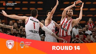 Olympiacos PiraeusValencia Basket  Round 14 Highlights  202324 Turkish Airlines EuroLeague [upl. by Hamford]