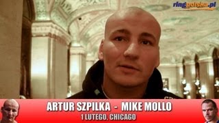 Szpilka  Mollo Artur Szpilka po konferencji prasowej w Chicago [upl. by Ardnuassak]