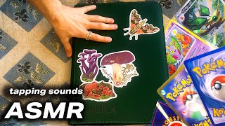 ASMR 📗 My Garden Pokémon Card Collection in my New 3x3 Binder tapping scratching cosy lofi [upl. by Christianna]