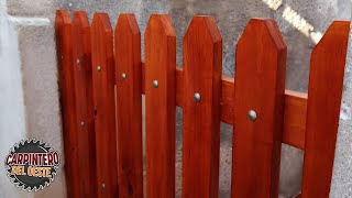 MIRA QUE FACIL REALIZAR ESTE PORTON TRANQUERA DE MADERA Y TE LO EXPLICO PASO A PASO  WOOD GATE DIY [upl. by Valaree582]