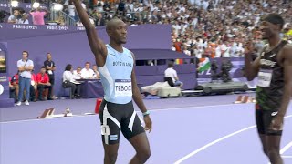 Letsile Tebogo won Mens 200m Race and gold for Ethiopia at olympics 2024 [upl. by Cyprus521]