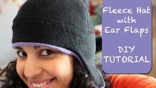 Fleece Hat with Ear Flaps DIY Tutorial amp Free Pattern [upl. by Florance]