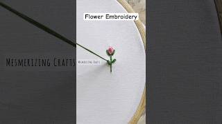 Flower Embroidery diy embroidery embroiderydesign embroiderytutorial embroiderystitches [upl. by Anitsyrc]