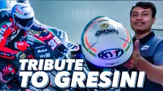 Service helmet Lorenzo savadori tribute to Gresini 2021 [upl. by Biegel]