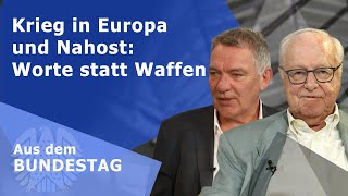 Aus dem Bundestag  Krieg in Europa und Nahost Worte statt Waffen [upl. by Vi145]