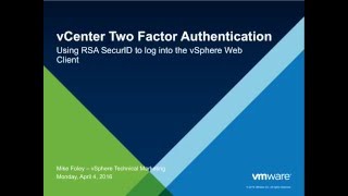 RSA SecurID login to VMware vSphere Web Client 60 Update 2 [upl. by Uziel]