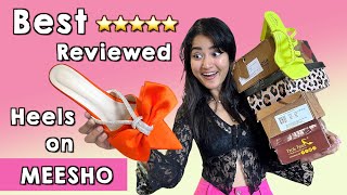 Trying Best Reviewed Heels from Meesho  Is it Worth it [upl. by Iatnahs]