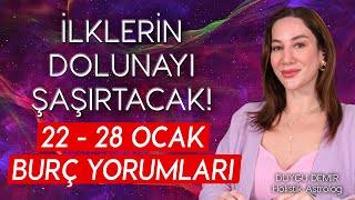 İlklerin Dolunayı Şaşırtacak  22  28 Ocak Burç Yorumları  Astroloji Gurusu [upl. by Eiuqcaj]