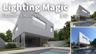 Exterior lighting in 3ds max How to Set Up Perfect Lighting in Minutes Vray and 3DS MAX [upl. by Rennob]