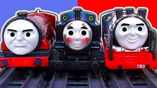 Thomas amp Friends Steelworks Thomas Tank Hurricane amp Merlin The Invisible Trackmaster Train Crash [upl. by Jacenta18]