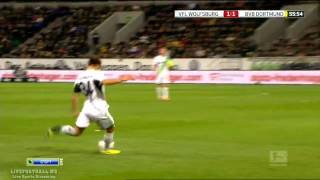 Ricardo Rodríguez Great Free Kick Goal Wolfsburg 11 Borussia Dortmund HD РОДРИГЕЗ [upl. by Nerrawed]