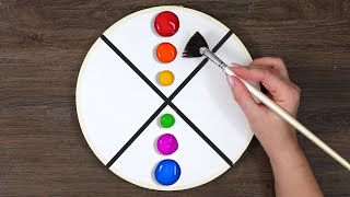 How to EASILY BLEND ACRYLIC PAINT  Amazing Gradient Ideas｜Relaxing amp Satisfying ASMR Art [upl. by Nalac]