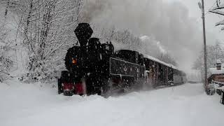 Iarna cu Mocanita pe valea Vaserului  Viseu de Sus  Winter Mocanita Maramures Steam Train [upl. by Dail]