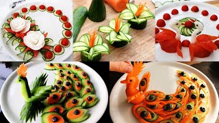 Art In Vegetable amp Fruit Carving  Food Decoration  Party Garnishing [upl. by Therine896]