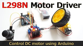 L298N Motor Driver  Control DC Motor using Arduino and Joystick 🕹 [upl. by Asetal]