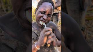 Hadzabe tribe dont Joke with food 😂😋‼️ See How hadzabe boy enjoying his favorite meal hadzabetribe [upl. by Yentterb943]