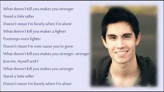 Sam Tsui  Stronger what doesnt kill you  with lyrics on screen [upl. by Mella]