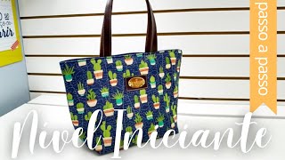 PARA QUEM ESTÁ INICIANDO NA COSTURA  Como fazer uma Bolsa Rápida  By Fê Atelier [upl. by Rox]