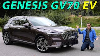 Genesis GV70 EV driving REVIEW  the fastest charging electrified midsize SUV [upl. by Diskin]