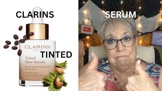 TWO THUMBS UP CLARINS OLEO TINTED SERUM over60 foundation makeuptutorial aging beauty clarins [upl. by Einnej]