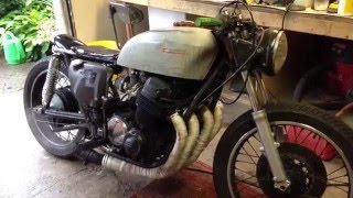 1974 CB750 SOHC Rebuild Start Up and Rev Sound ✔ [upl. by Kimmy]