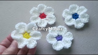 CROCHET TUTORIAL Flores tejidas a crochet paso a paso  crochet Daisy flower [upl. by Amelina753]