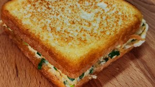 Egg toast  Egg sandwich  Egg cheese sandwich  MOST DELICIOUS  EASY breakfast recipe [upl. by Las]