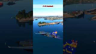 F111 Aardvark Stunning Flyover Over Sydney Harbour  Incredible Jet Footage aviation shorts [upl. by Nelg]