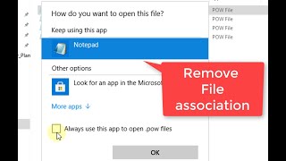 Remove File Type Associations to Default  None in Windows 10 [upl. by Brendis895]