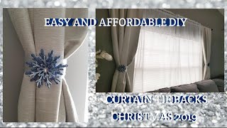 How to make Curtain Tie Backs Christmas 2019 Curtain Tie Backs DIY very easy and affordable [upl. by Malena]