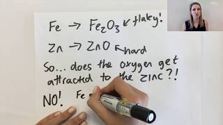 Galvanising zinc explanation sacrificial protection GCSE metals chemistry [upl. by Charyl253]