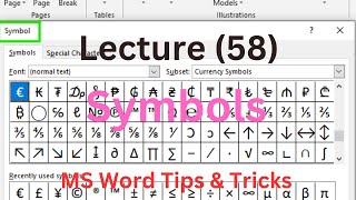 How to Insert a Symbol or Special Character in Microsoft Word Tutorial [upl. by Notgnirra644]