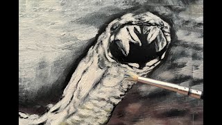 Ancylostoma caninum PAINTING TIMELAPSEprogress artchannel [upl. by Notserp972]