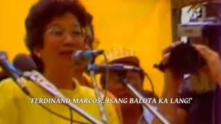 Corazon Aquino quotIsang balota ka langquot  1986 Presidential Campaign Speech [upl. by Imoyn416]