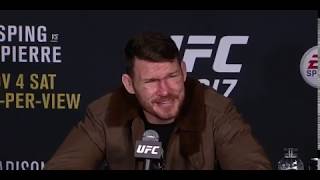 Michael Bisping vs GSP Post Fight Press Conferences [upl. by Urbas]