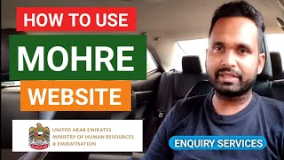 How to use mohre website hindi review in UAE  How to check all services MOHRE in Dubai  TTS [upl. by Peri]