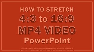 How to Stretch 4x3 to 16x9 Aspect Ratio Video in PowerPoint [upl. by Annalee]