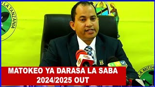 MATOKEO YA DARASA LA SABA 20242025 HAYA HAPA NECTA IMETANGAZA MATOKEO YA DARASA LA SABA [upl. by Milan]