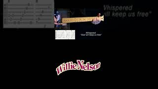 Willie Nelson Seven Spanish Angels Guitar Tab Cover [upl. by Miun]