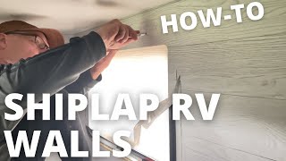 Peel Stick Shiplap Wallpaper RV Walls Tips [upl. by Niarda295]